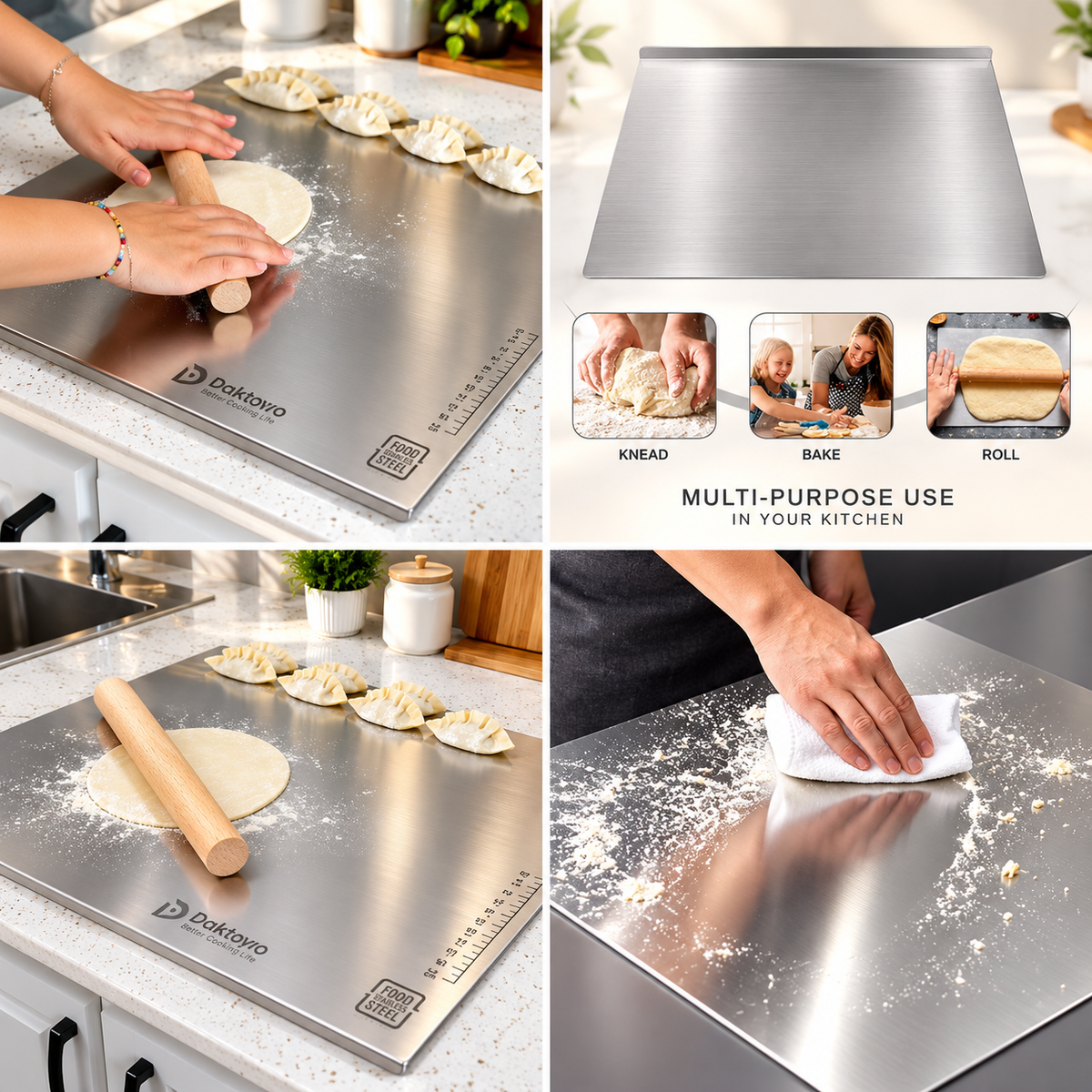 Classy Steel Chopping Board – 35 x 31 cm